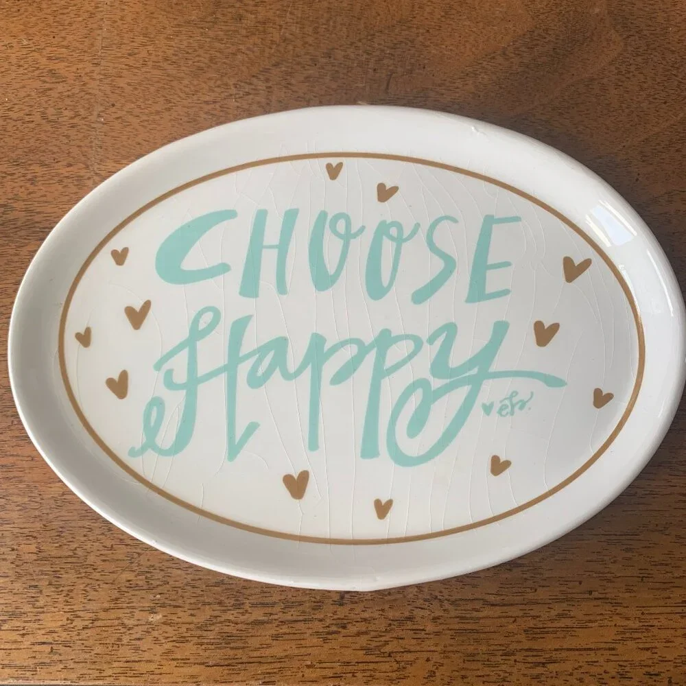 NWOB Choose Happy Jewelry Tray
